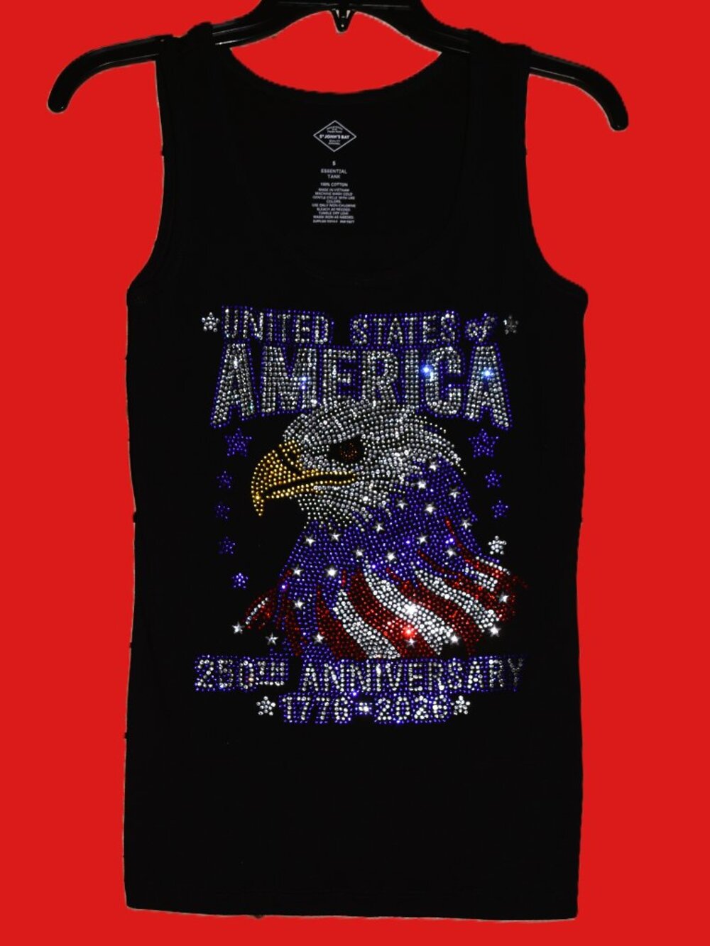 America's 250th Birthday 4th of July rhinestone tank sz XS S M L XL XXL 1X 2… - Picture 4 of 8